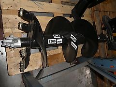 Auger Torque - Erd-Bohrer/ Bohr-Schnecke S4, d=65mm, D=400mm - für Bohrantrieb: X2.000 - 4.500 MAX- Länge: 1200 mm, - mit auswechselbarer Spitze- Bagger: 1,5t-5t (Mini-Bagger)
