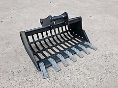 MS01 Sieblöffel 80cm (INKL MWST) 1-2,5to 800mm Gitterlöffel Sortierlöffel Baggerlöffel Sieben Sortierlöffel Pflasterlöffel