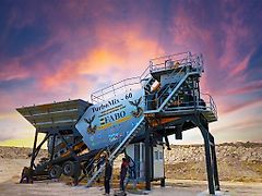 Fabo 60 m³/h Mobile Concrete Batching Plant