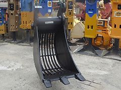 Verachtert - Sieb-/ Sortier-Gitter-Löffel CW 30S - Schnittbreite ca. 600mm, Stegabstand ca. 40 mm - System Verachtert CW 30S - SW- Identmaße: 60-430-475-430-60 - Bagger: 21t-30t