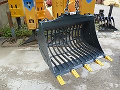 ALLGEM. / UNIVERSELL - Sieb-/Sortier-Gitter-Löffel, SB=900/60mm - Schnittbreite ca. 900mm, Stegabstand ca. 60mm - Bagger: 1,5t-7t