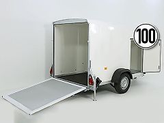 Debon Kofferanhänger Cargo 1300 Vollpoly 150x290cm H:160cm|Tür|we